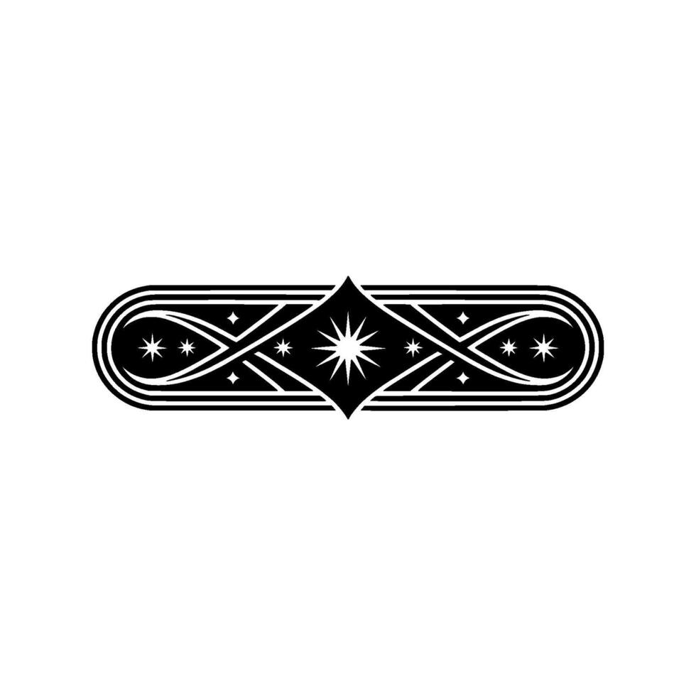 Geometric Starburst Ornament, Vintage Style, Art deco vector