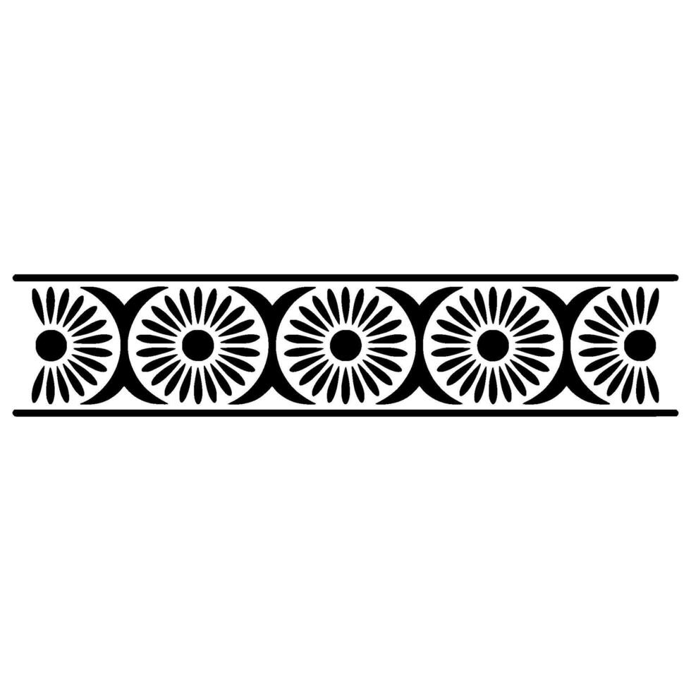 Stylized Radial Border, Geometric Pattern, Vintage vector