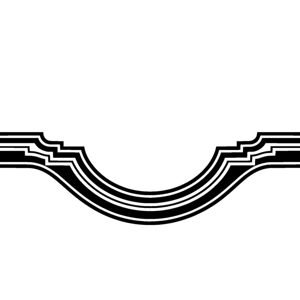 Elegant Crown Molding Silhouette, Minimalist vector