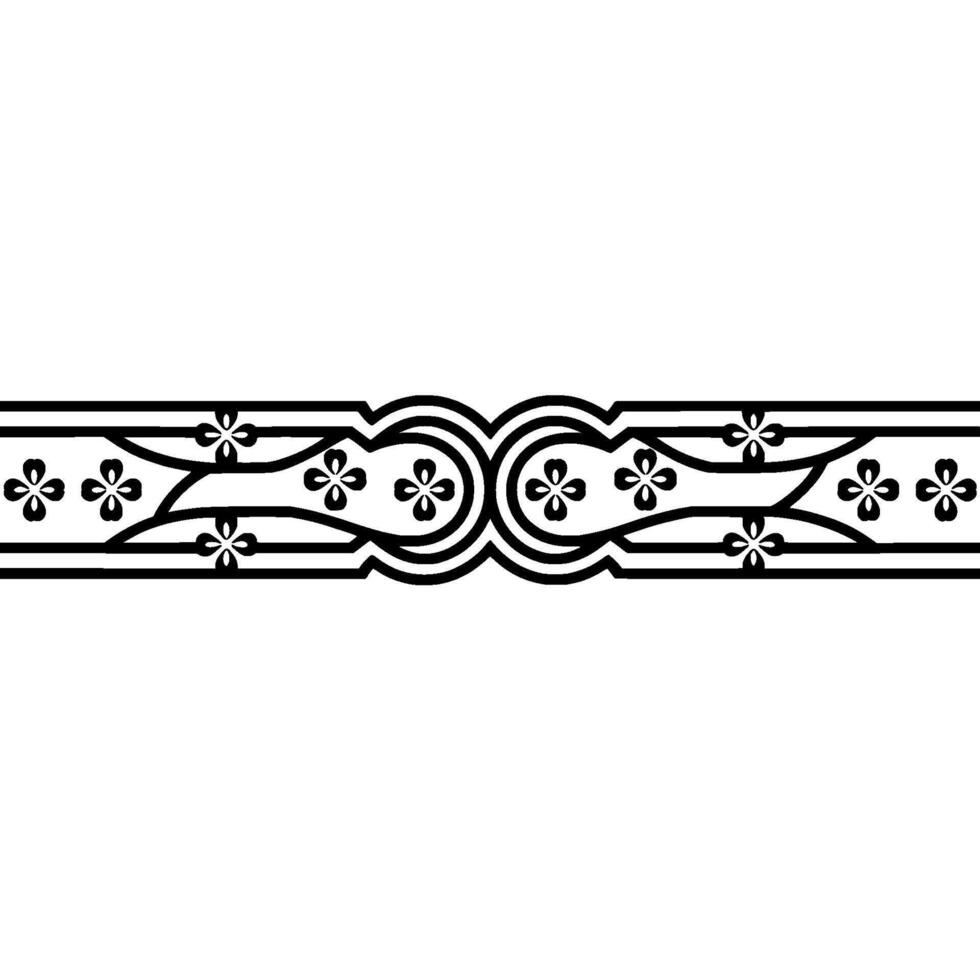 Elegant Floral Border, Vintage , Minimalist Ornamentation vector