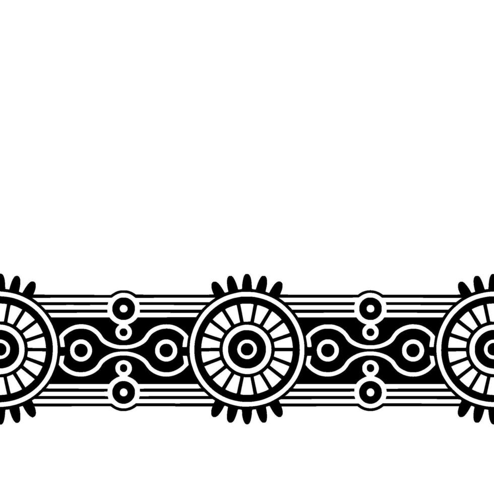Geometric Aztec Border, Minimalist , Repeating Pattern vector