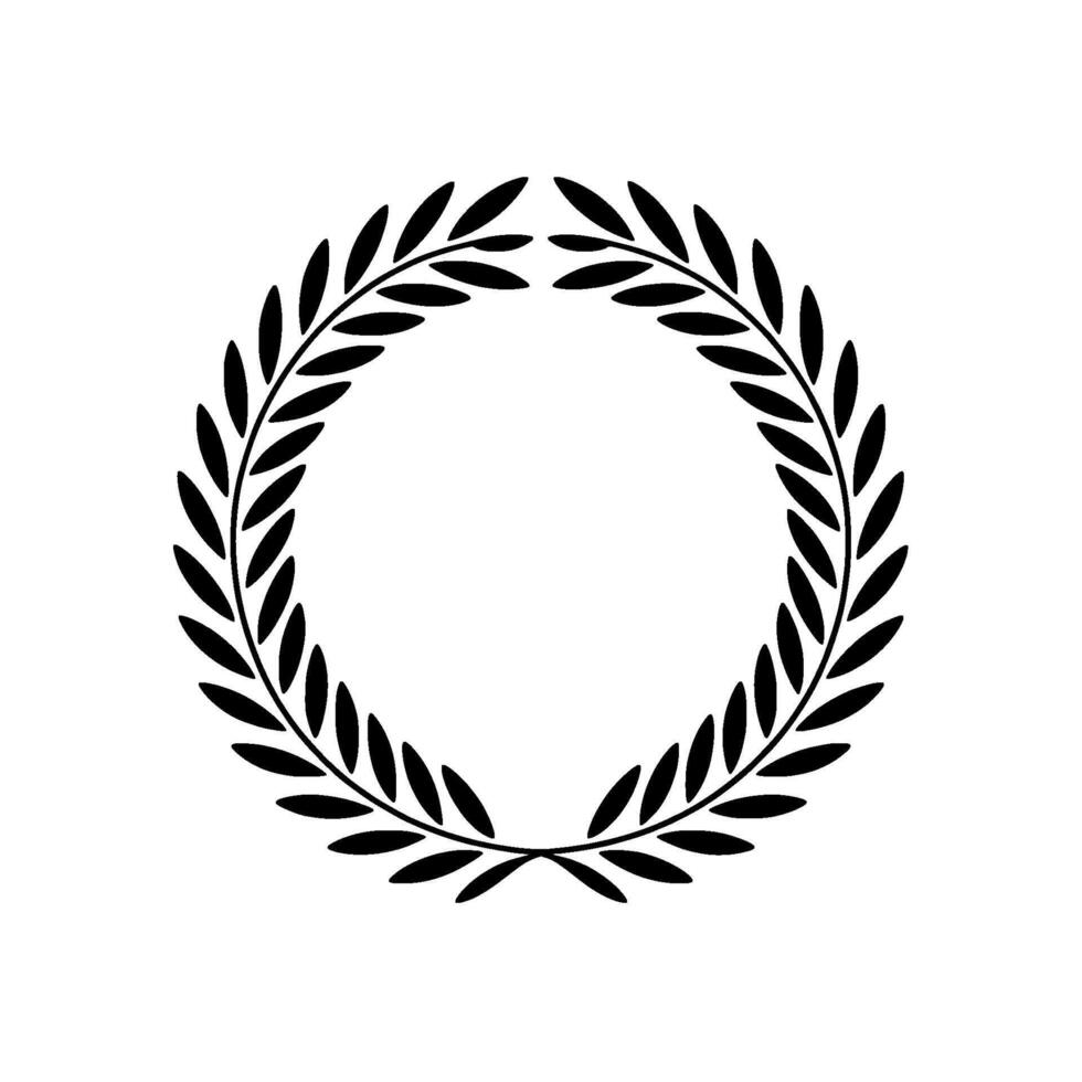 Elegant Laurel Wreath, Minimalist , Celebration - Circle vector