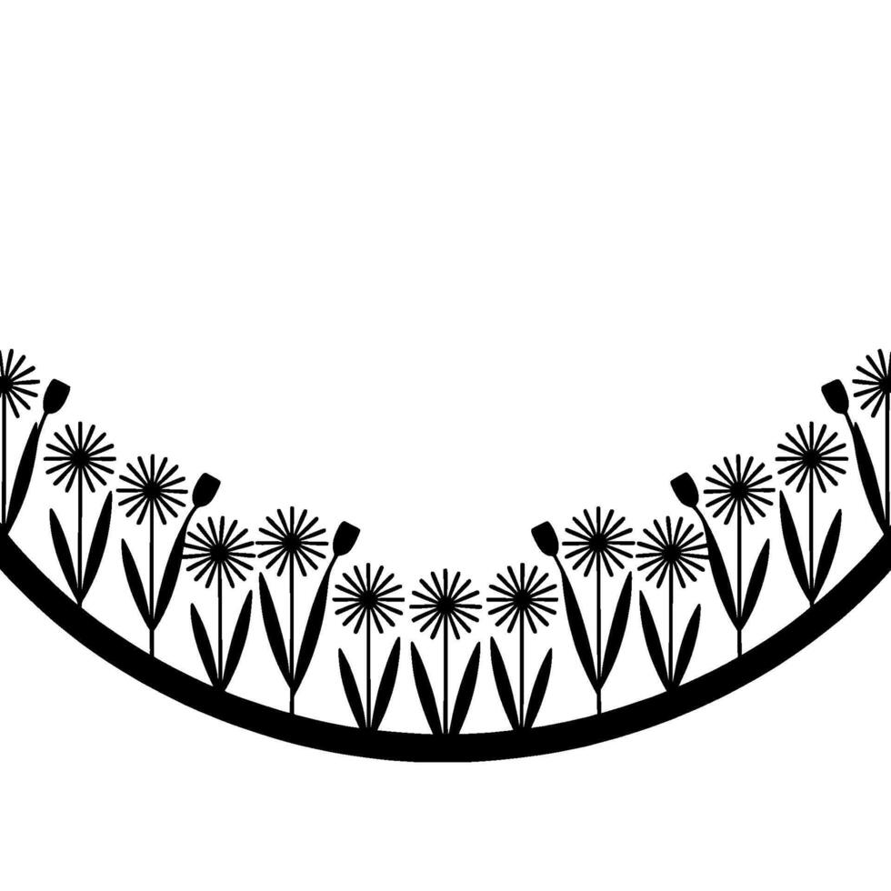 Minimalist Dandelion Border, Serene Botanical vector