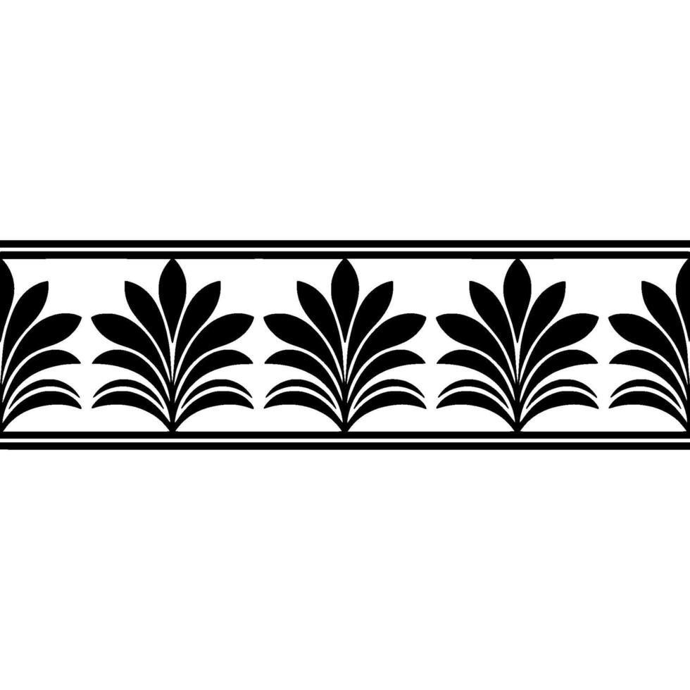 Stylized Laurel Wreath Border, Classical vector