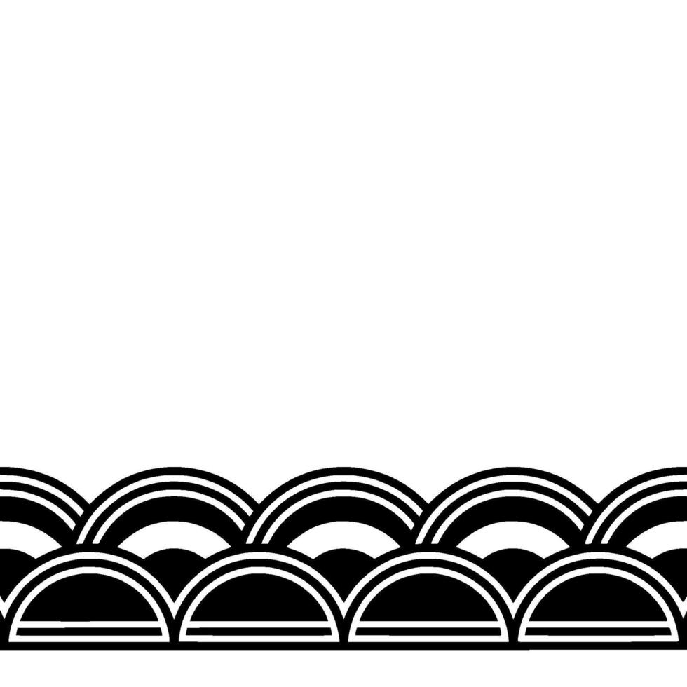 Minimalist Wave Pattern, Geometric Horizon vector