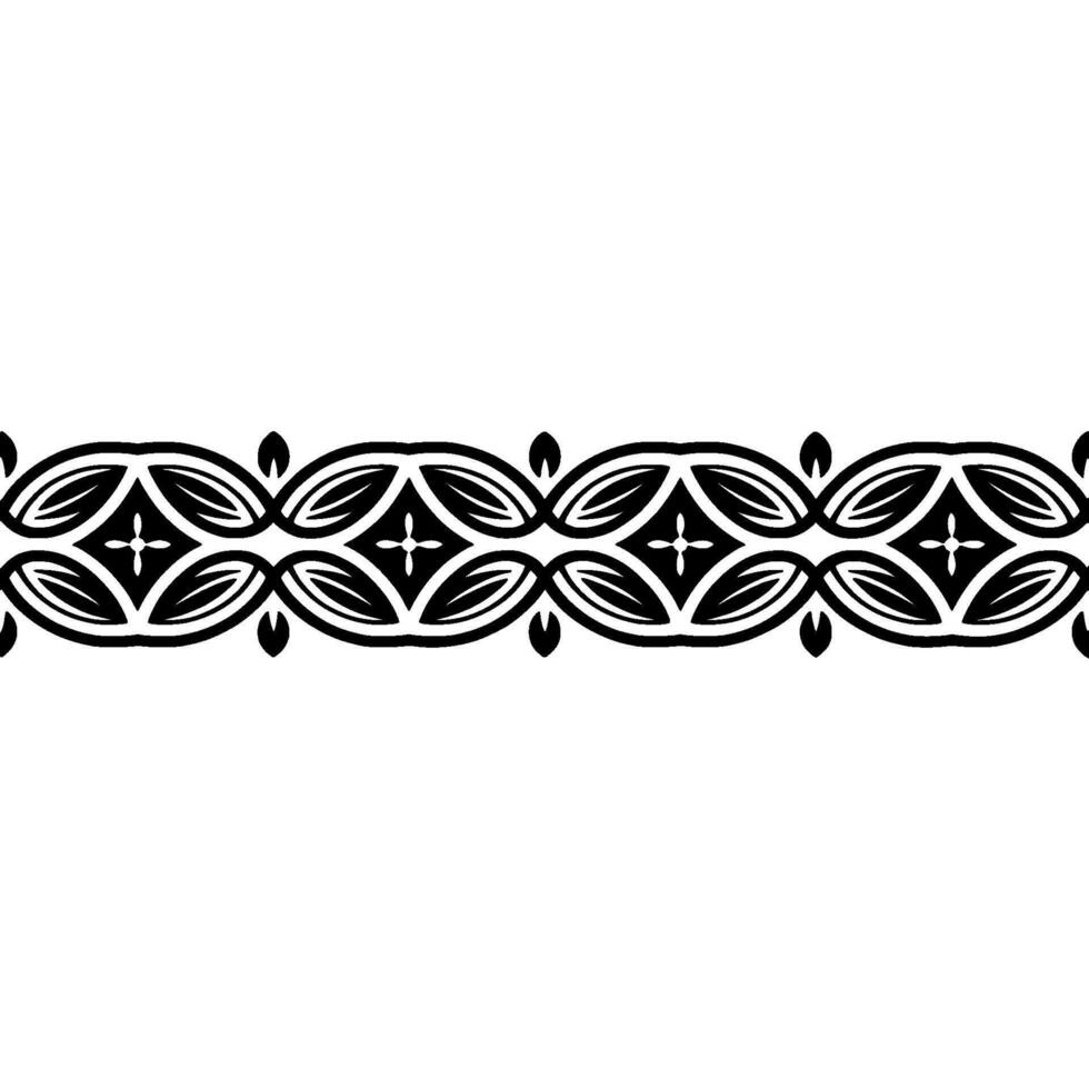 Intricate Black Grey Border Ornament, Vintage vector