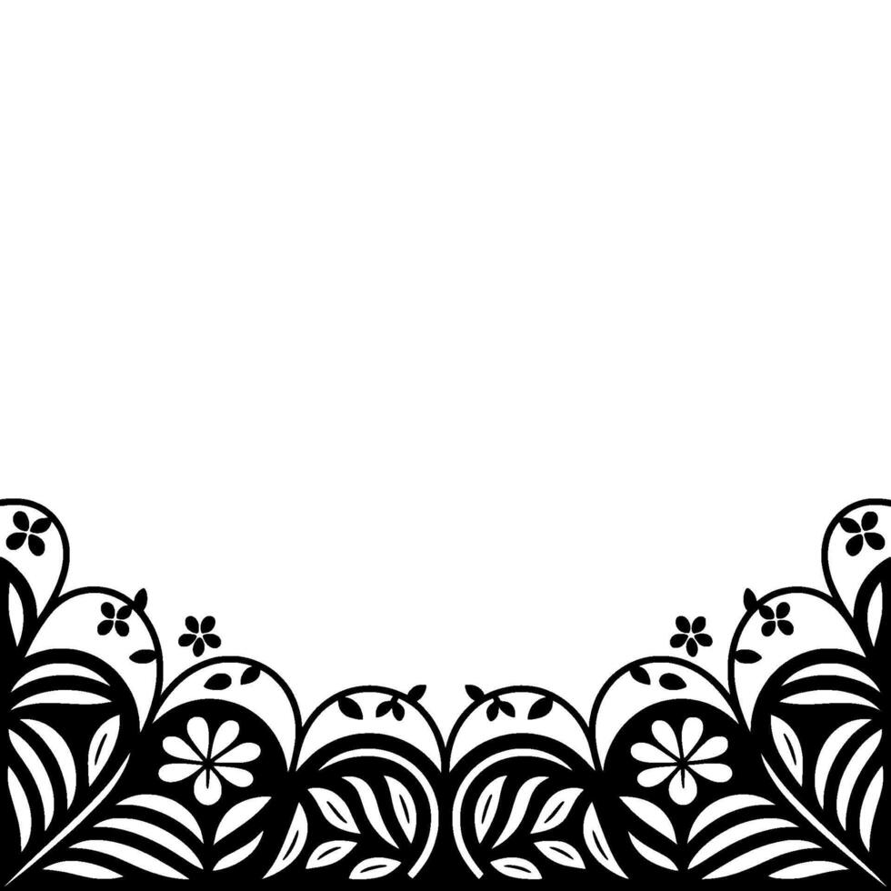 Elegant Floral Border, Vintage , Minimalist Frame vector
