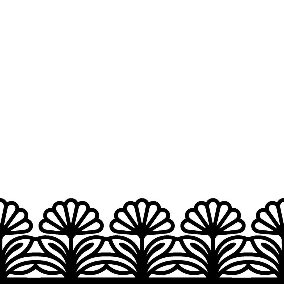 Minimalist Floral Border, Elegant , Clean Composition vector