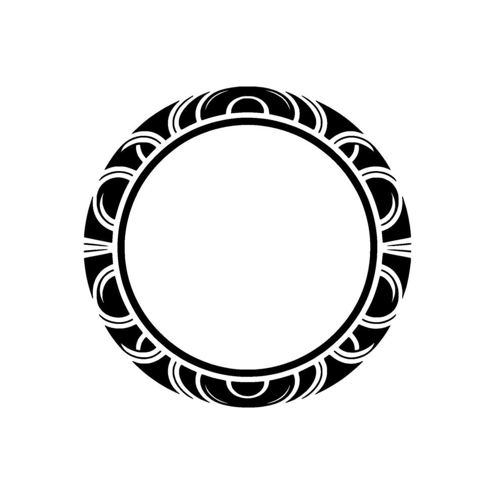 Tribal Circle Frame, Intricate , Minimalist Background vector