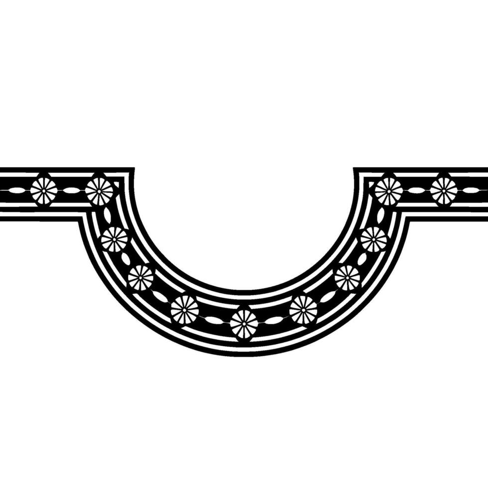 Elegant Deco Arch with Floral Ornamentation vector