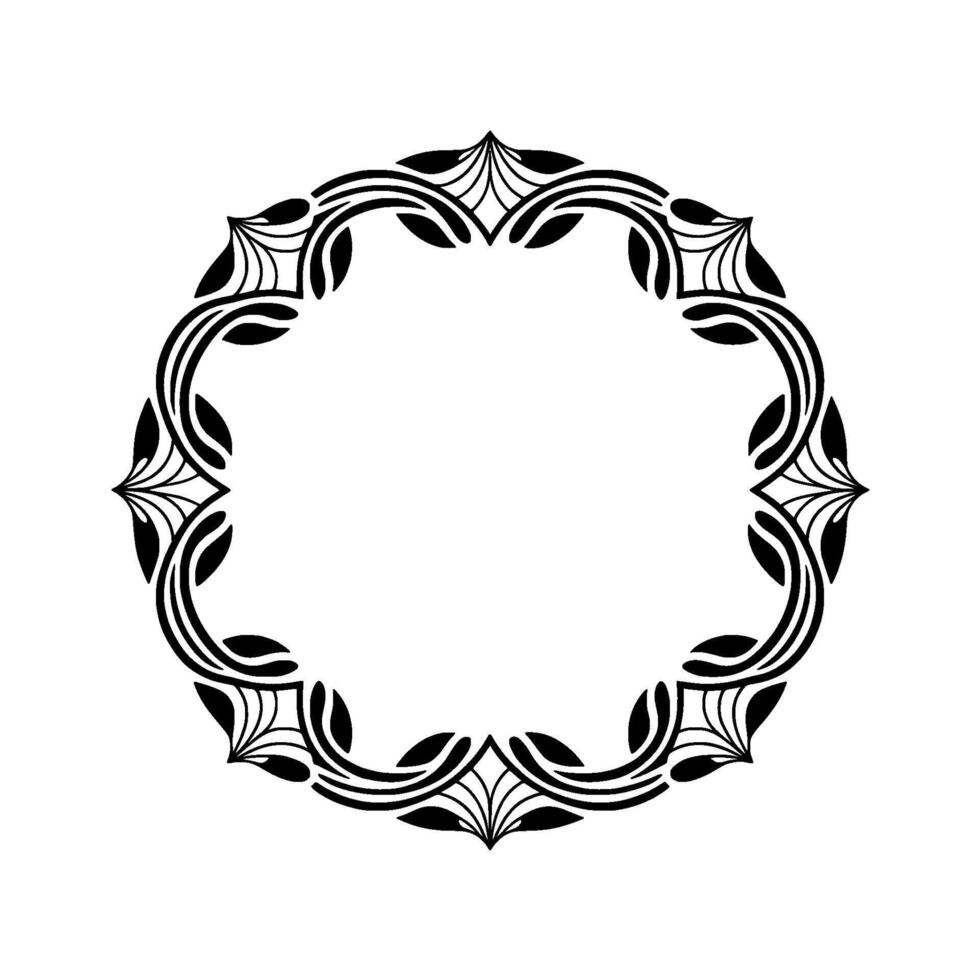 Elegant Art Deco Circle Frame, Vintage , Minimalist Ornamentation vector