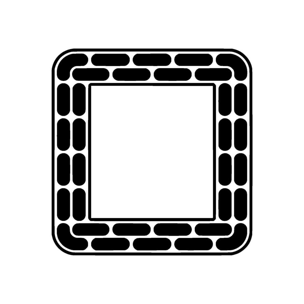 Retro Geometric Frame, Minimalist , s Aesthetic vector
