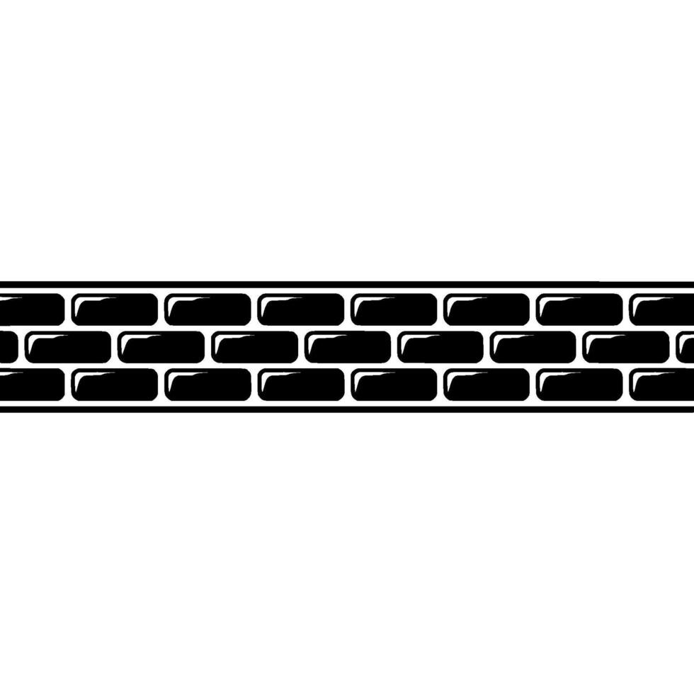 Minimalist Brick Border, Modern Element vector
