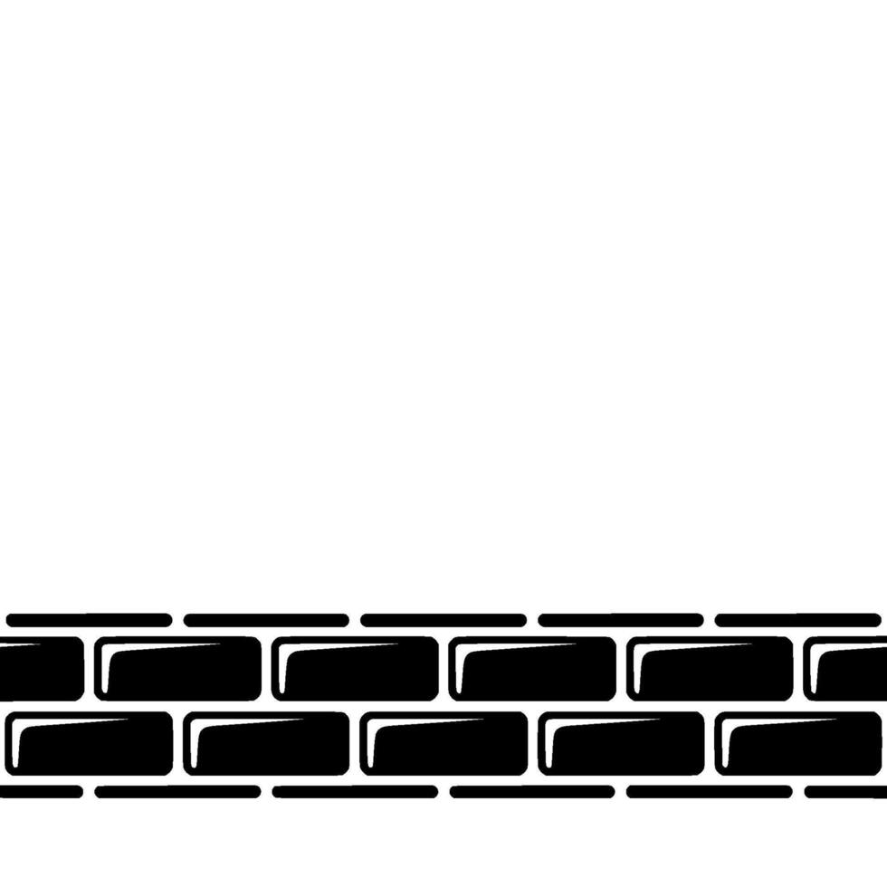Minimalist Brick Border, Modern Element, Line vector