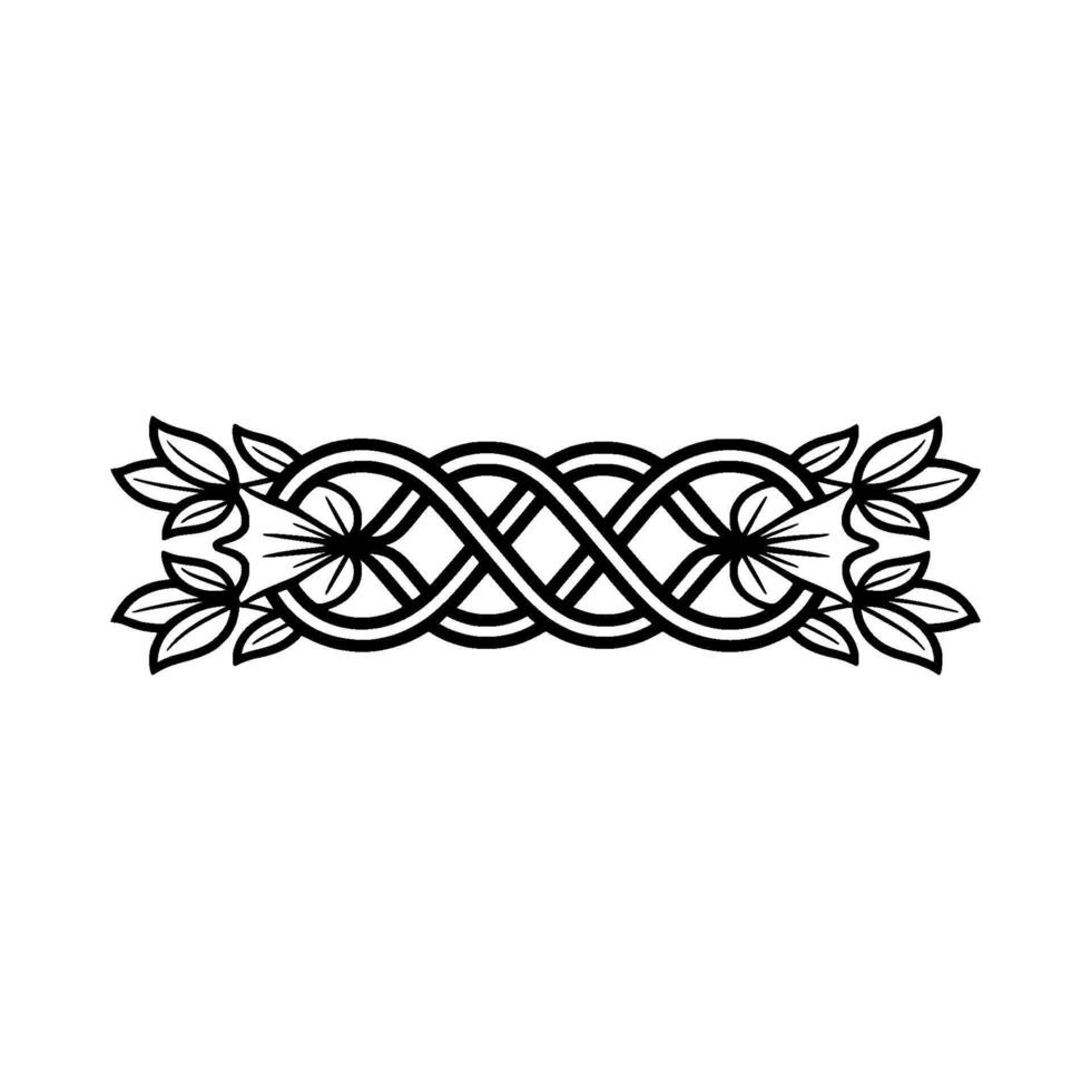Intricate Celtic Knot Border, Elegant Element vector