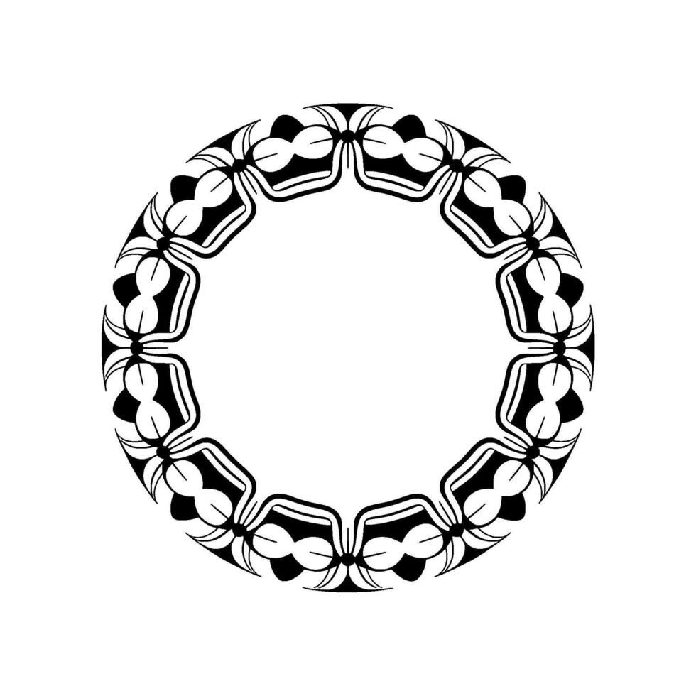 Geometric Tribal Frame, Minimalist , Circular Motif vector