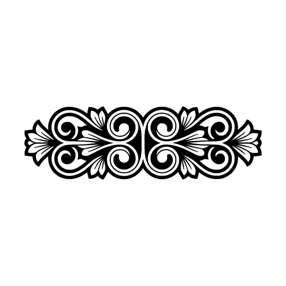 Intricate Floral Border, Elegant Element vector