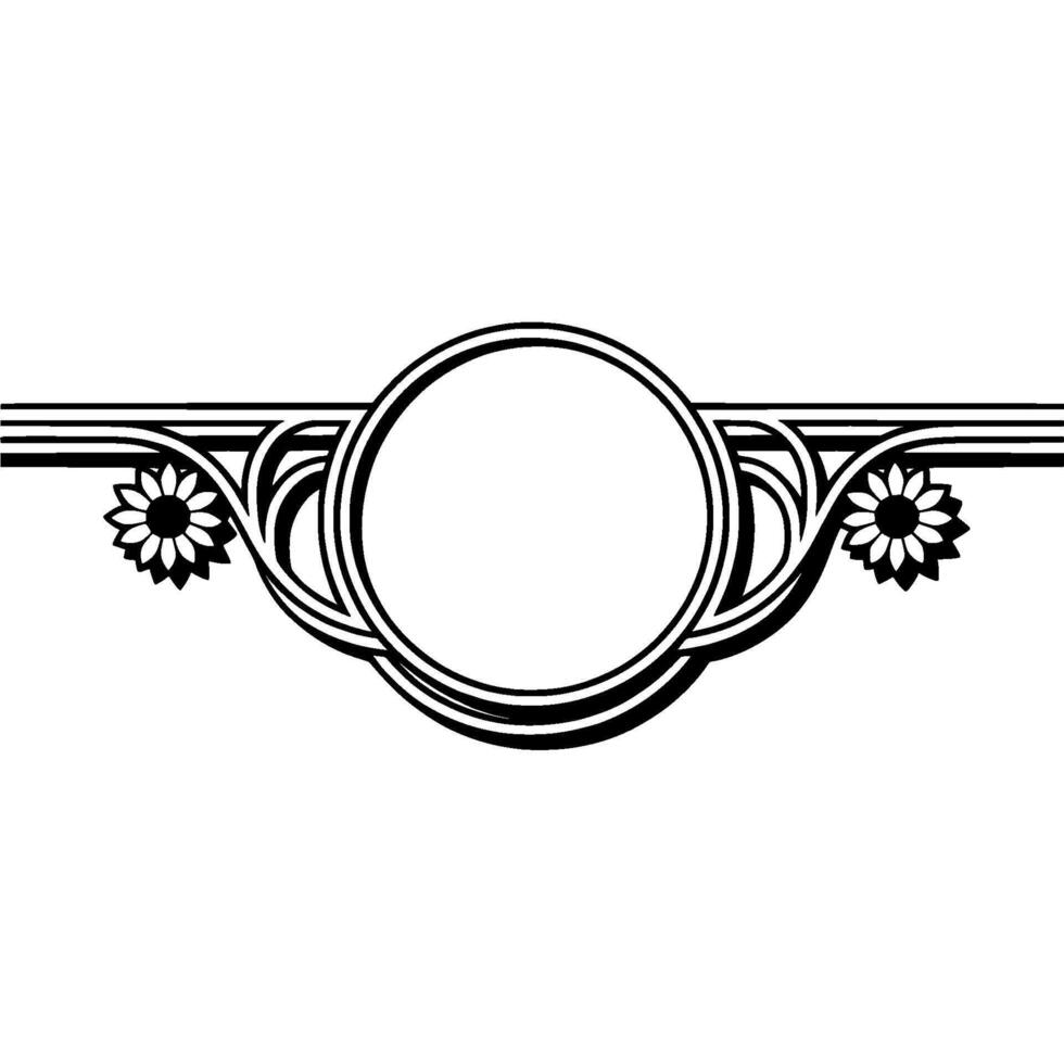 Art Nouveau Decorative Border, Floral Ornamentation vector