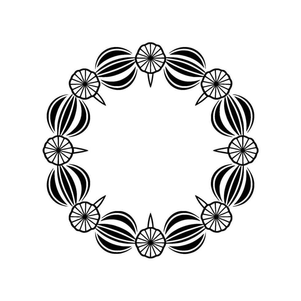 Geometric Ornament, Circular Pattern, Minimalist vector