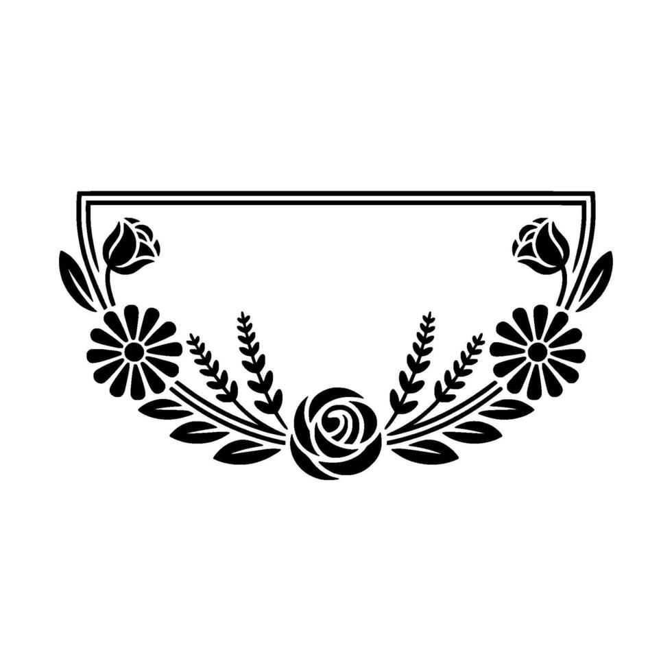 Floral Frame, Vintage Botanical Illustration vector