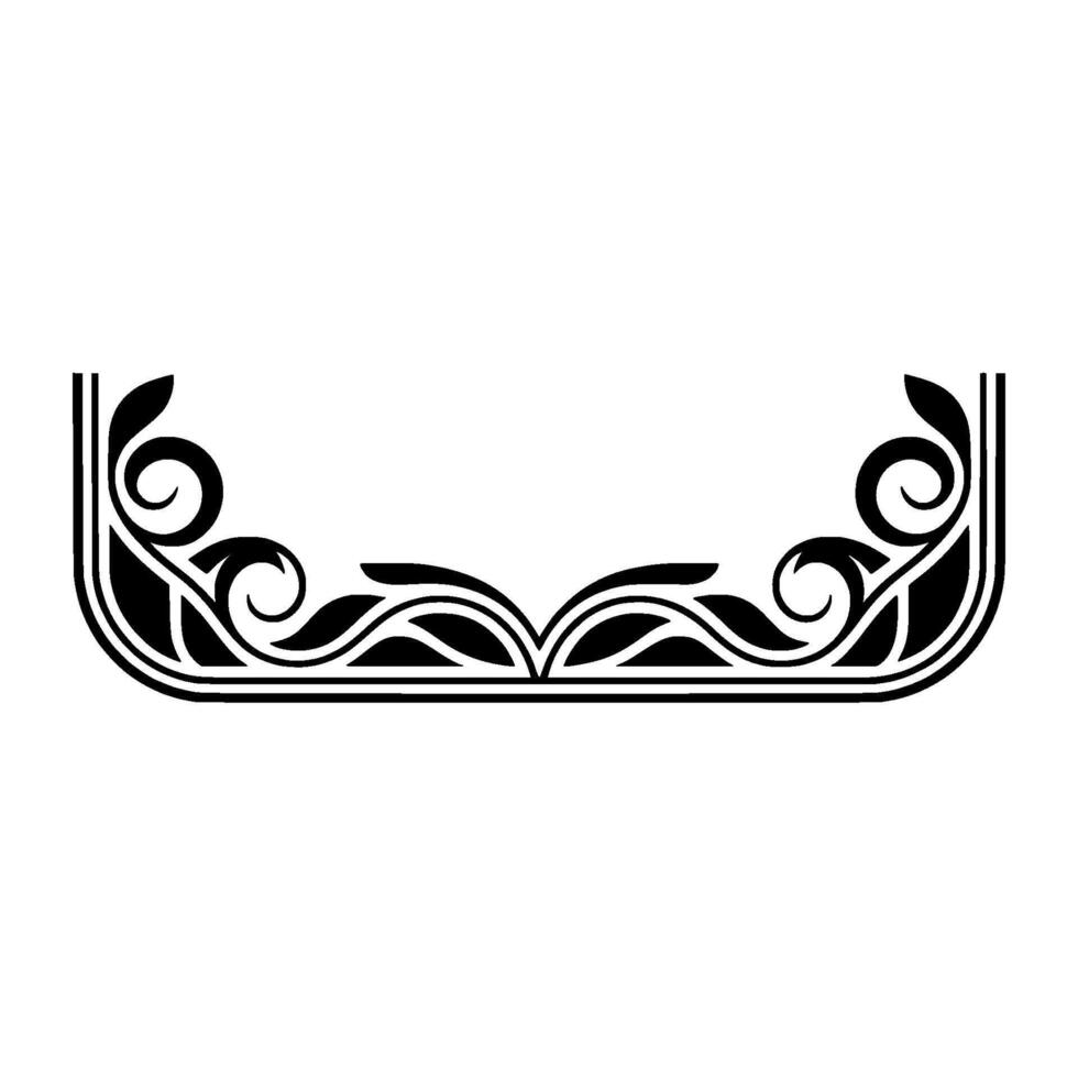 Elegant Vintage Ornament, Decorative Border Element, Art deco vector