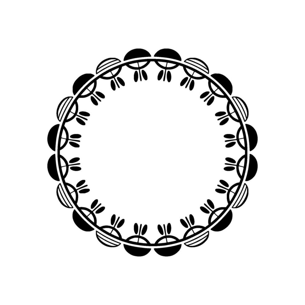 Circular Geometric Frame, Minimalist vector
