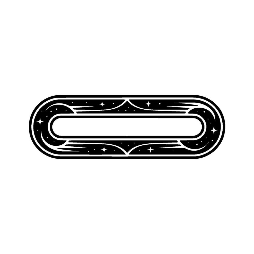 Celestial Scroll Vintage Starry Border vector