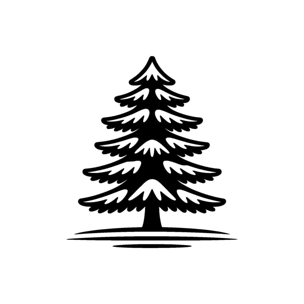 Minimalist Pine Silhouette, Rustic Emblem, Nature Symbol vector
