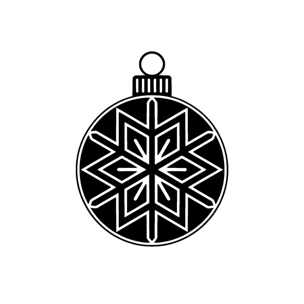 Geometric Snowflake Christmas Ornament vector