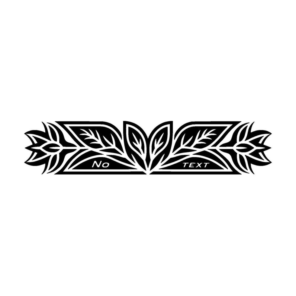 Stylized Leaf Border, Decorative Element, Minimalist vector