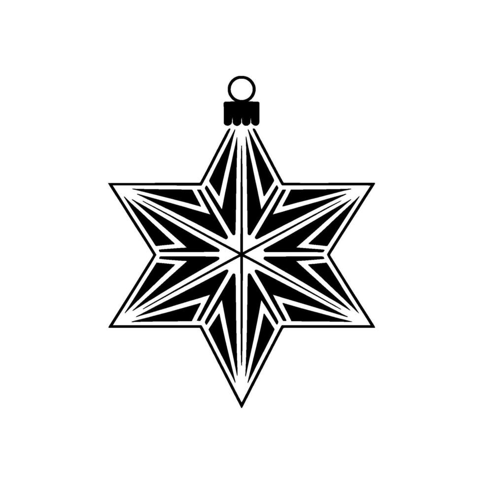 Geometric Star Ornament, Minimalist, Modern vector