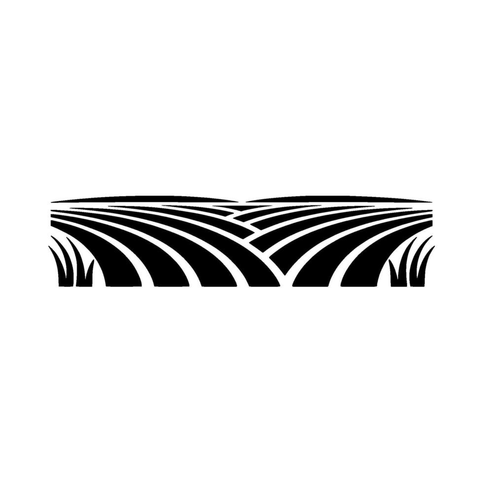 Stylized Fieldscape, Minimalist Landscape vector