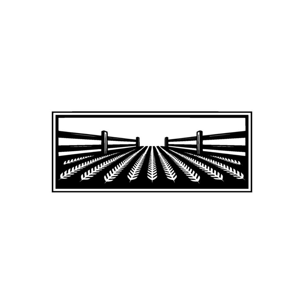 Rustic Harvest Emblem Agricultural Prosperity Tradition vector