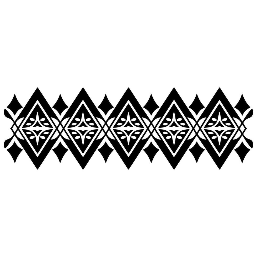 Geometric Border, Intricate Diamond Pattern, Vintage vector