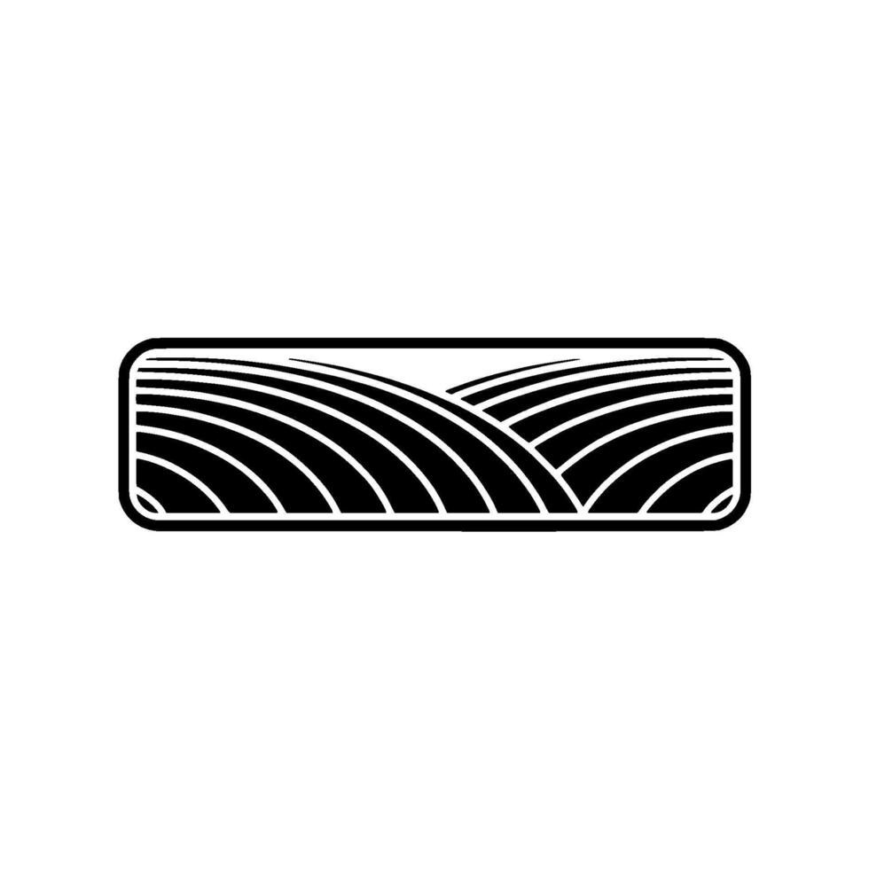 Geometric Landscape Emblem, Modern Farm, Minimalist vector