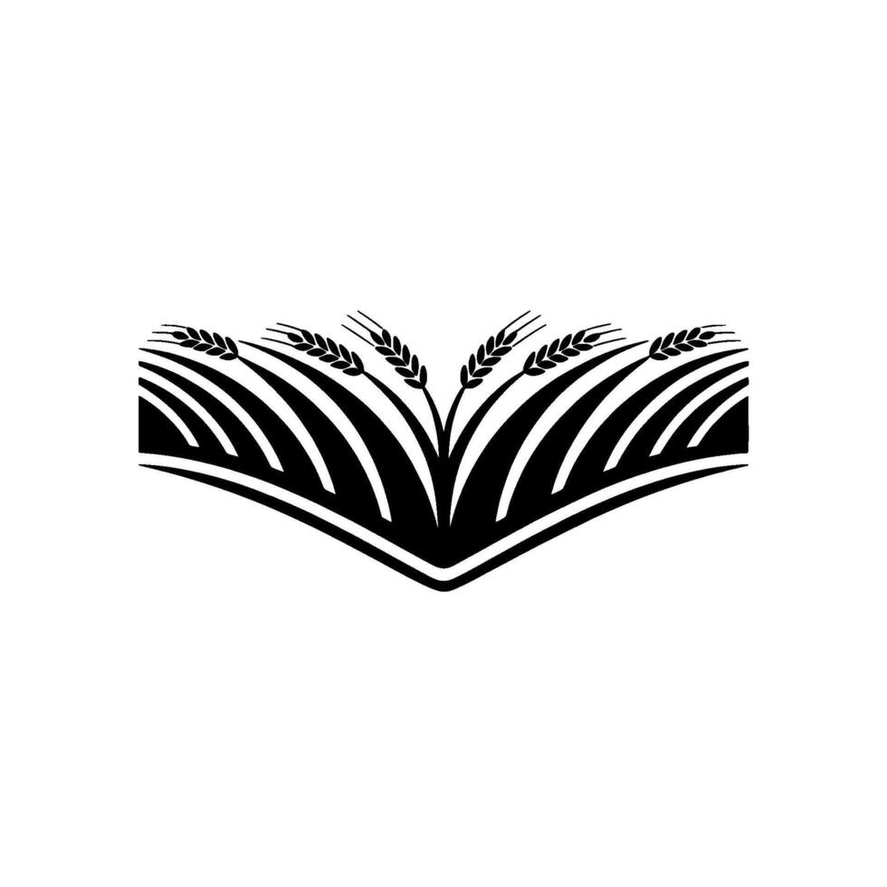 Minimalist Wheat Emblem, Agricultural Symbol vector