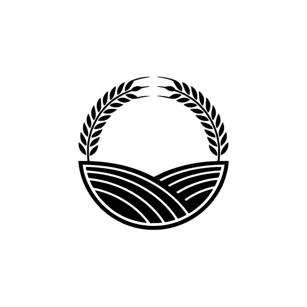 Harvest Emblem Agricultural Heritage Circular Growth vector
