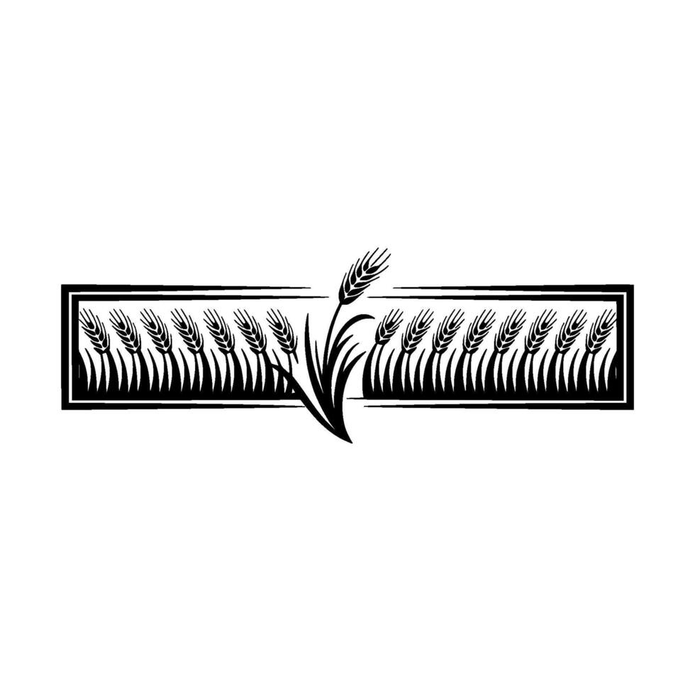 Grain Harvest Emblem, Rustic Agricultural vector