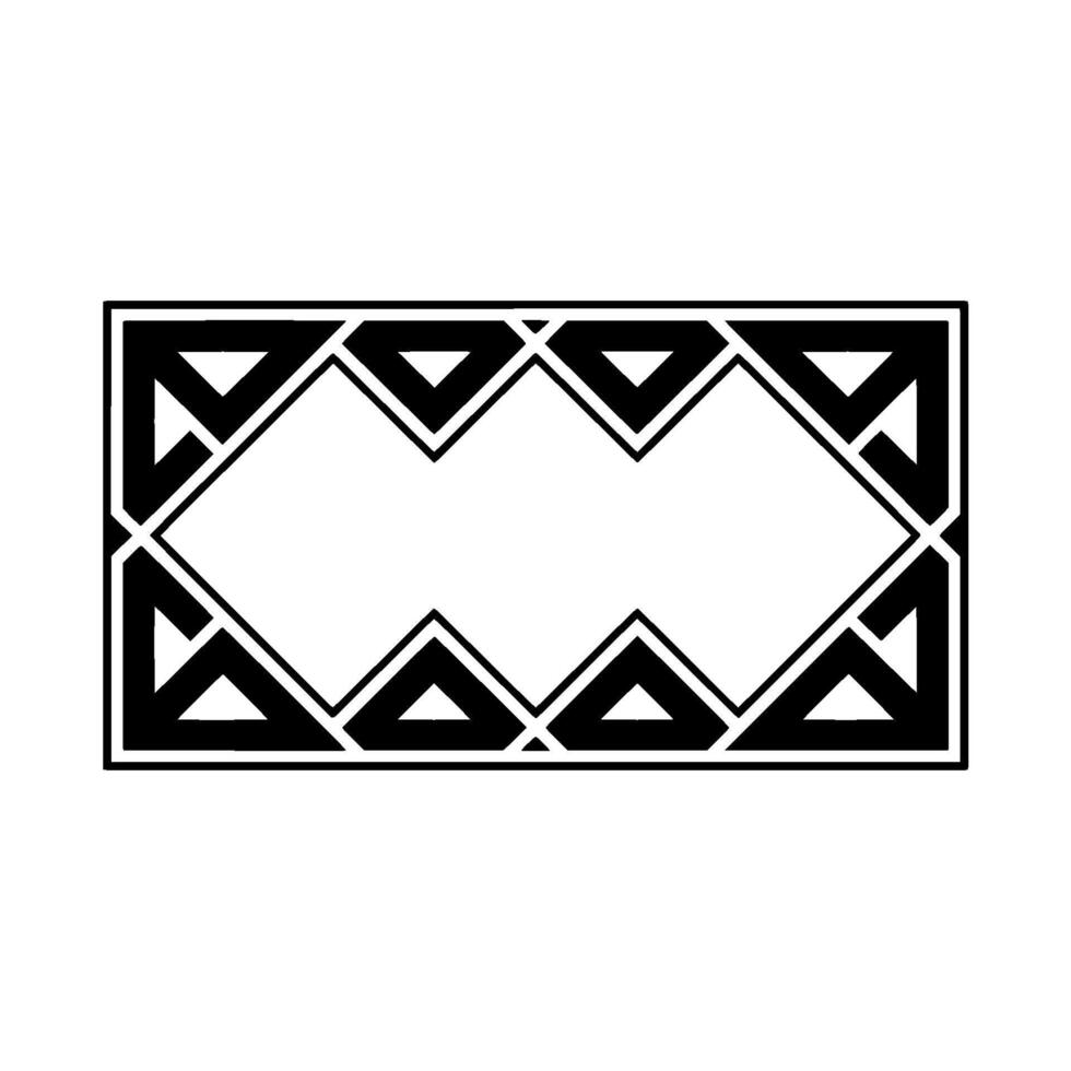 Geometric Deco Border, Minimalist , Elegant Pattern, Symmetrical vector