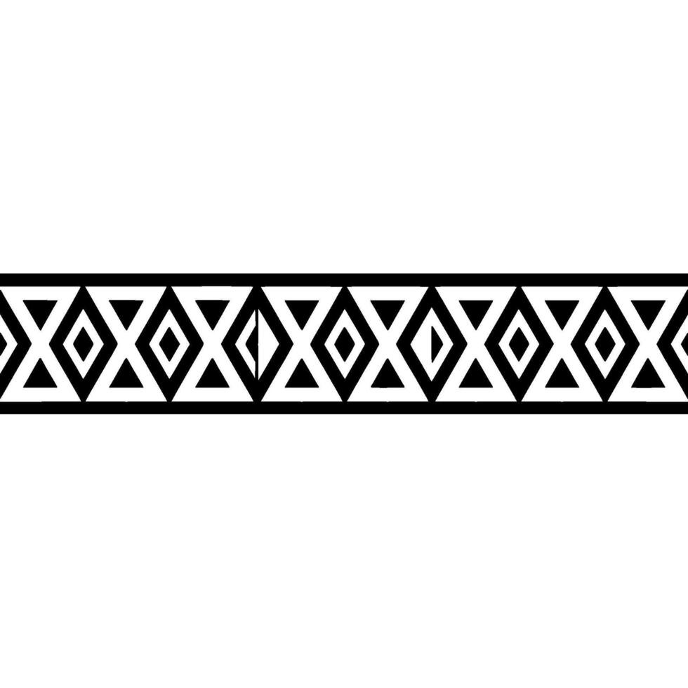 Geometric Border, Black and White Diamond Pattern vector