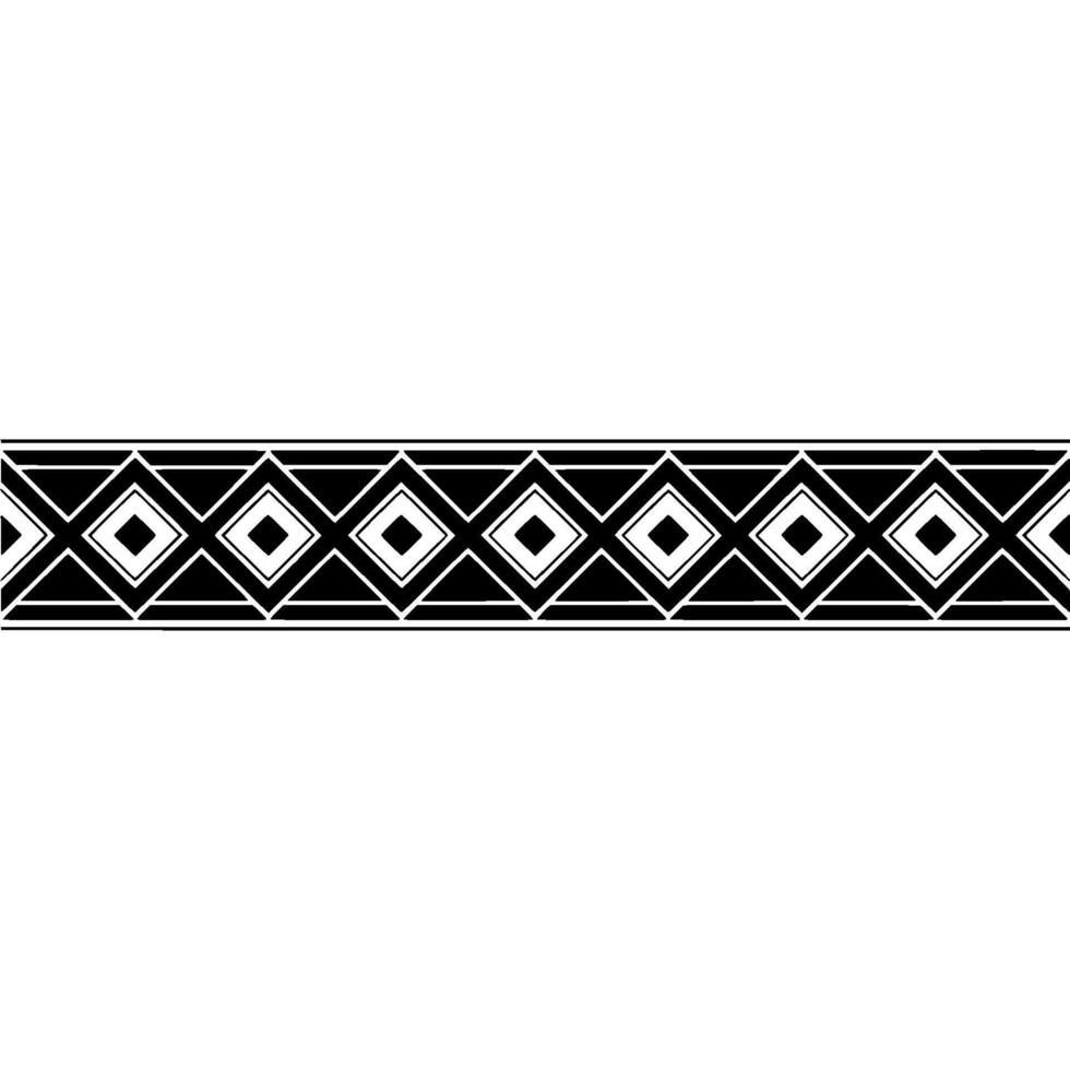 Geometric Diamond Border, Monochromatic vector