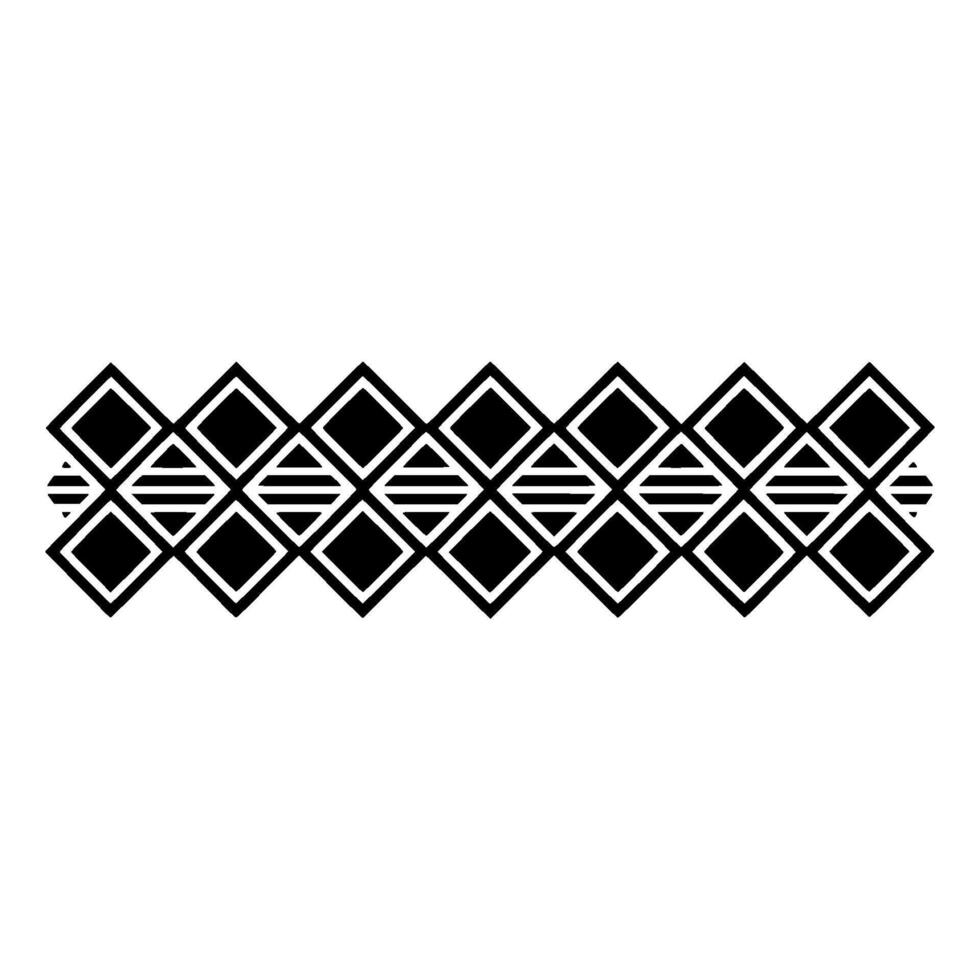 Geometric Diamond Border, Minimalist, Pattern vector
