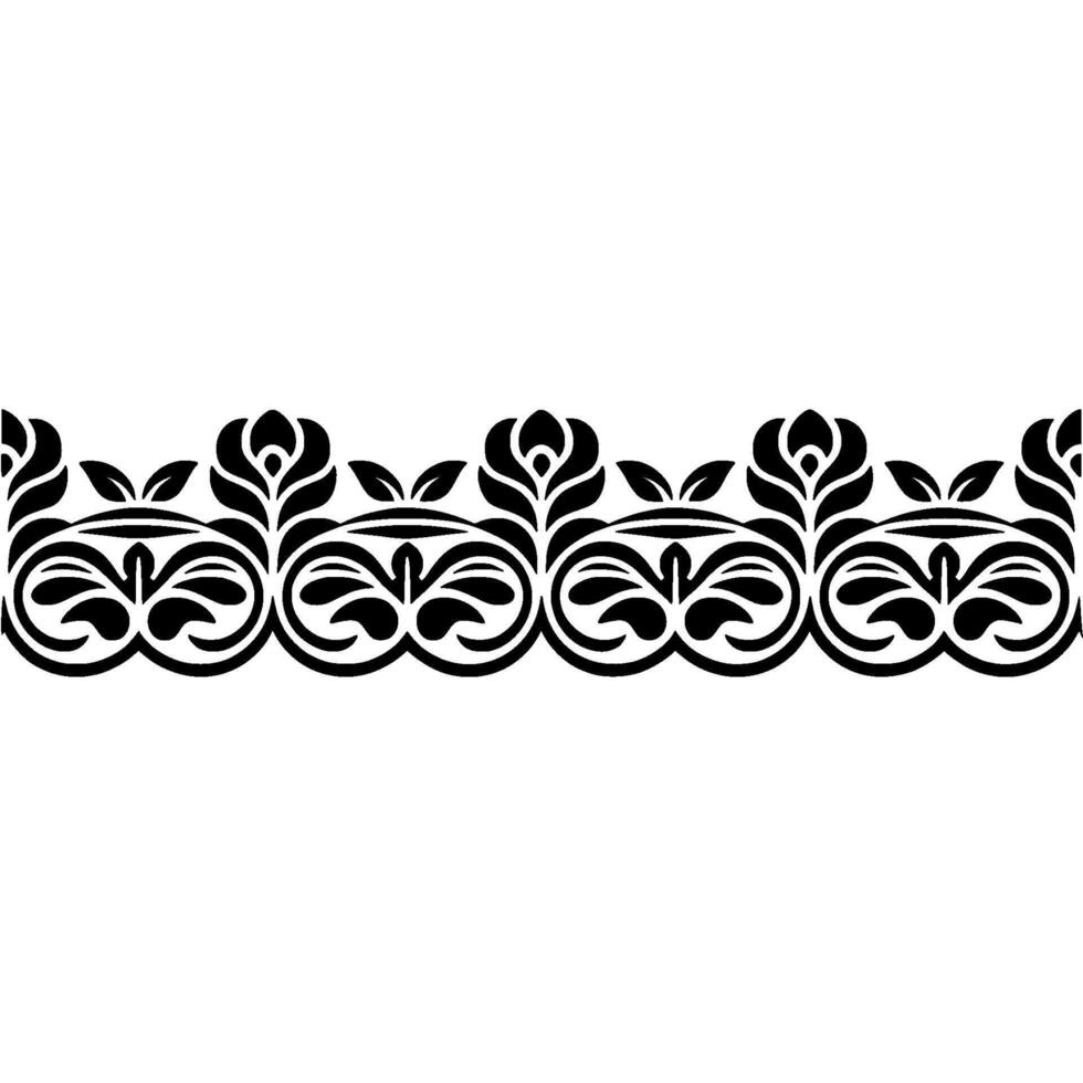 Elegant Floral Border, Vintage , Decorative Element, alternate version 22 vector