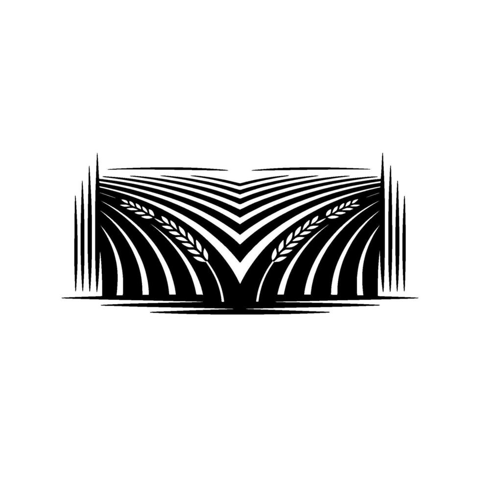 Abstract Harvest Emblem, Agricultural Symbolism, Agriculture vector