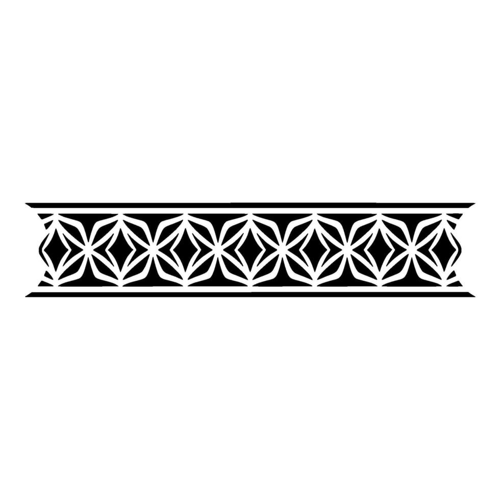 Geometric Border, Stylized Deco Pattern, Minimalist vector