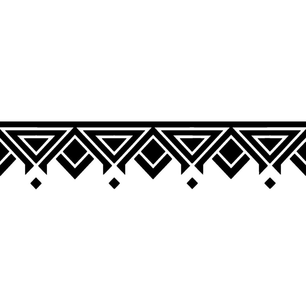 Geometric Tribal Border, Art Deco Style, Ornament vector