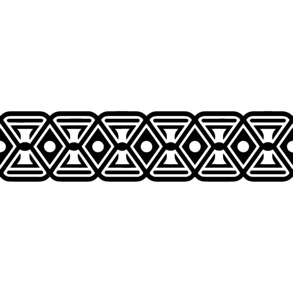 Geometric Tribal Border, Minimalist, Repetitive vector