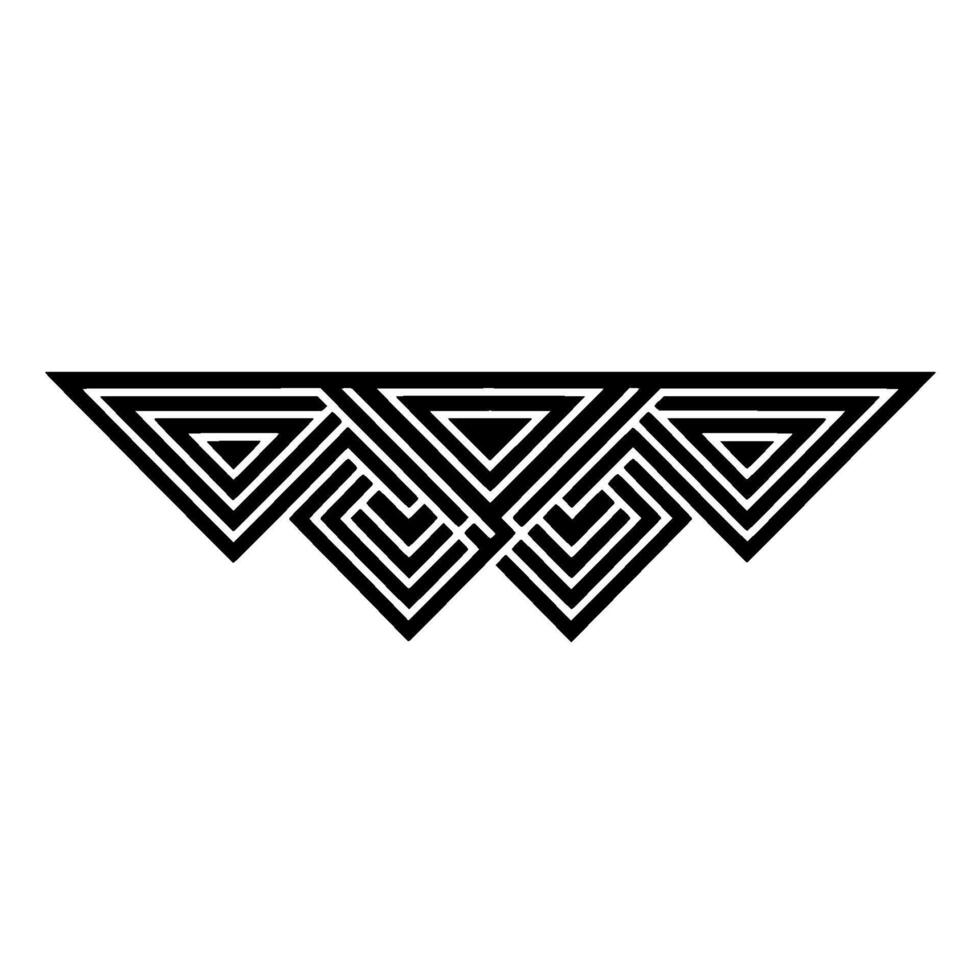 Geometric Pyramid, Layered Lines, Minimalist vector