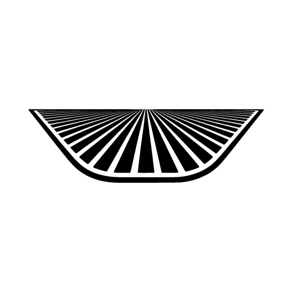 Geometric Radiance Minimalist Black White Fan Motif vector