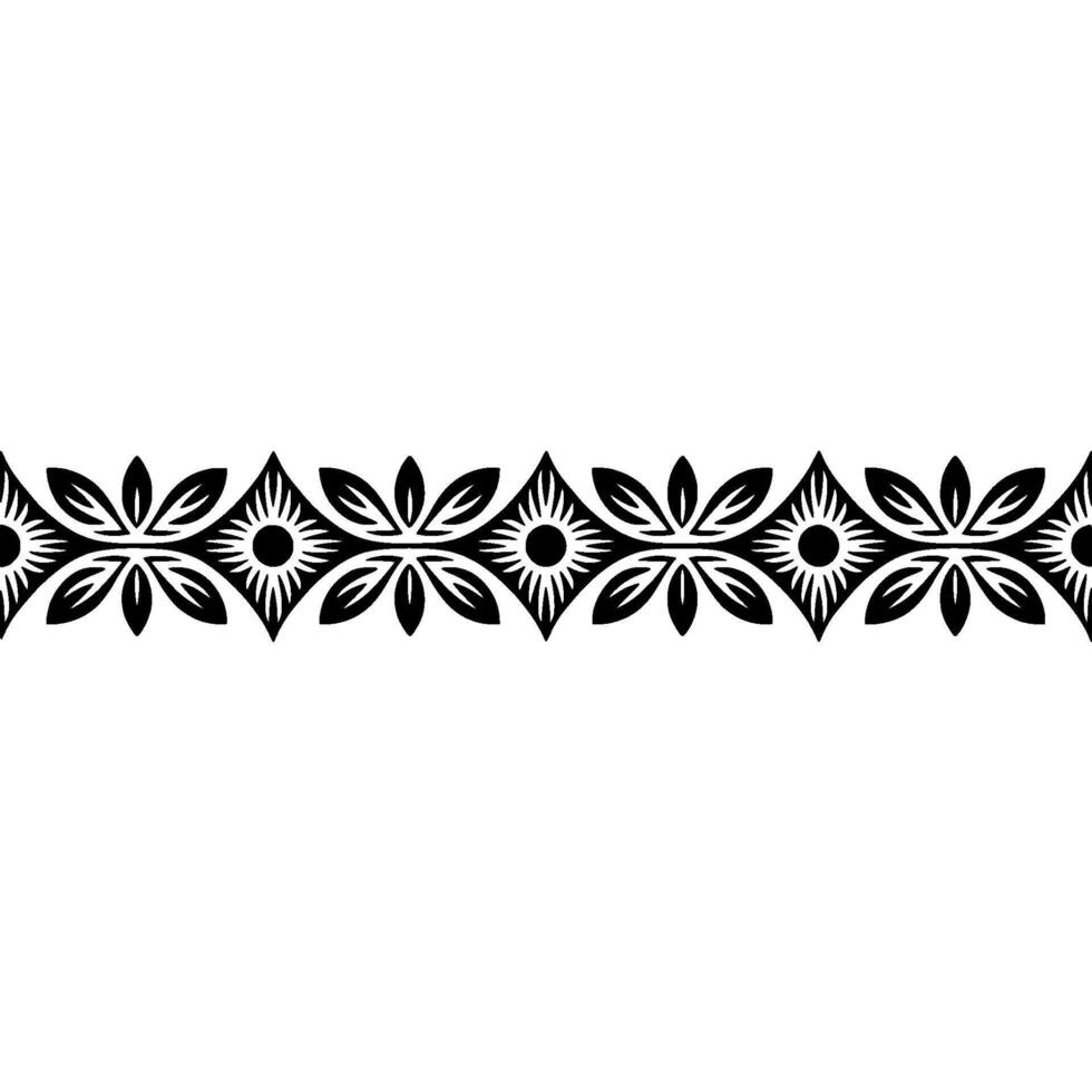 Intricate Floral Border, Geometric , Vintage Aesthetic, Pattern vector